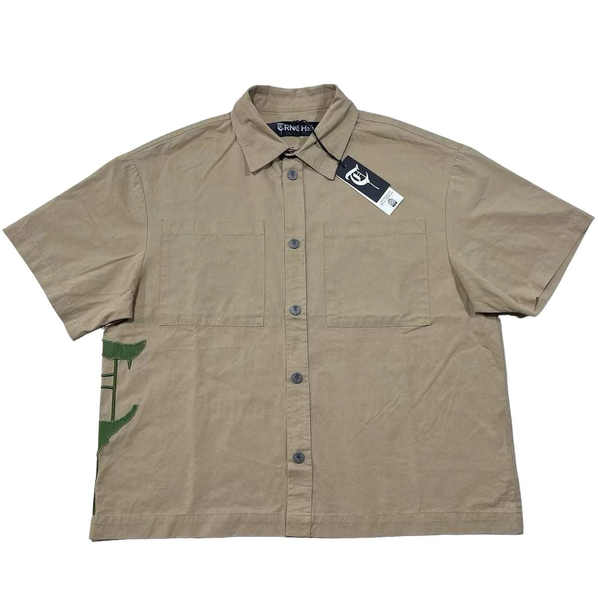 Trnchs "Crop" Button Up Sand