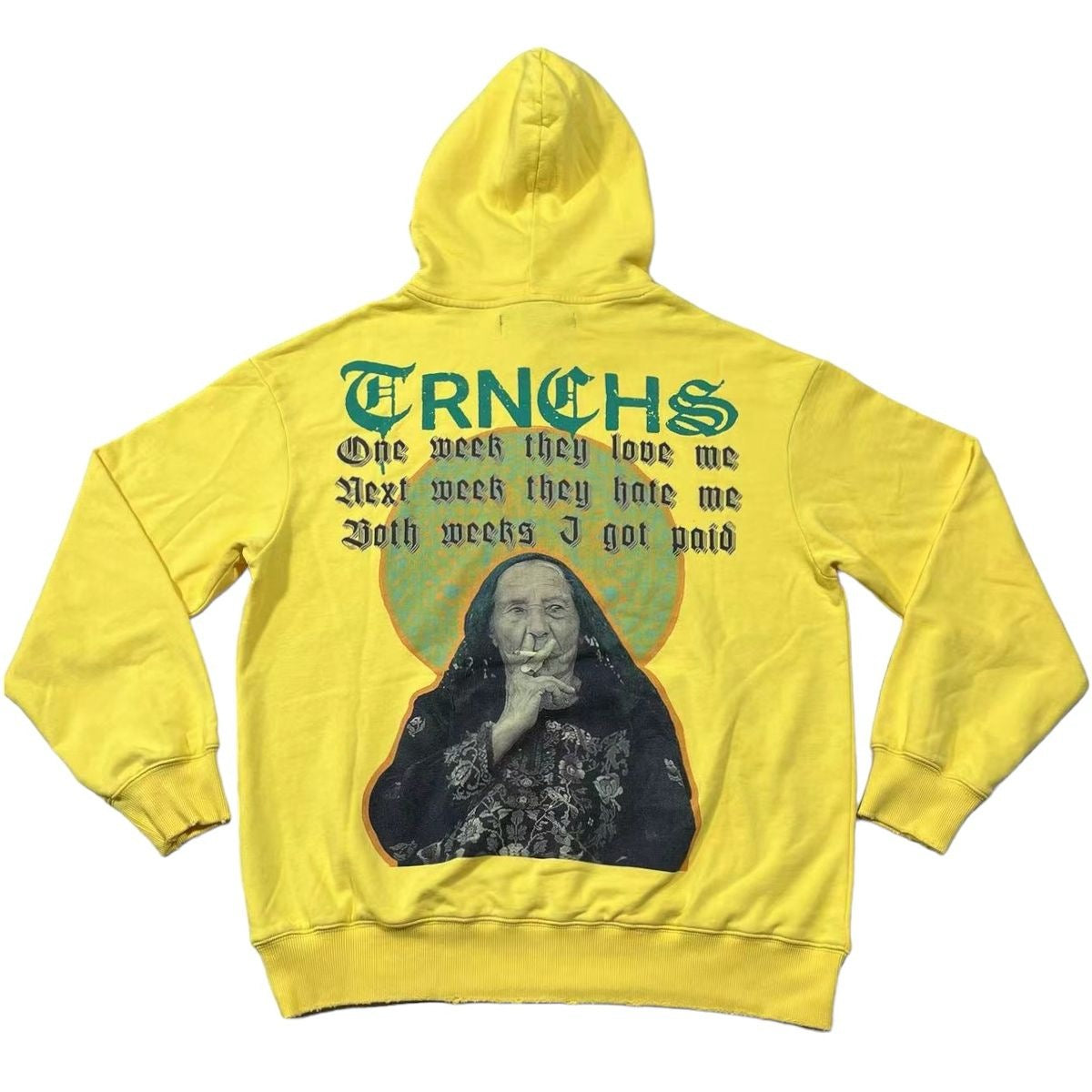 TRNCHS "SMOKING SITI" HOODIE VINTAGE YELLOW