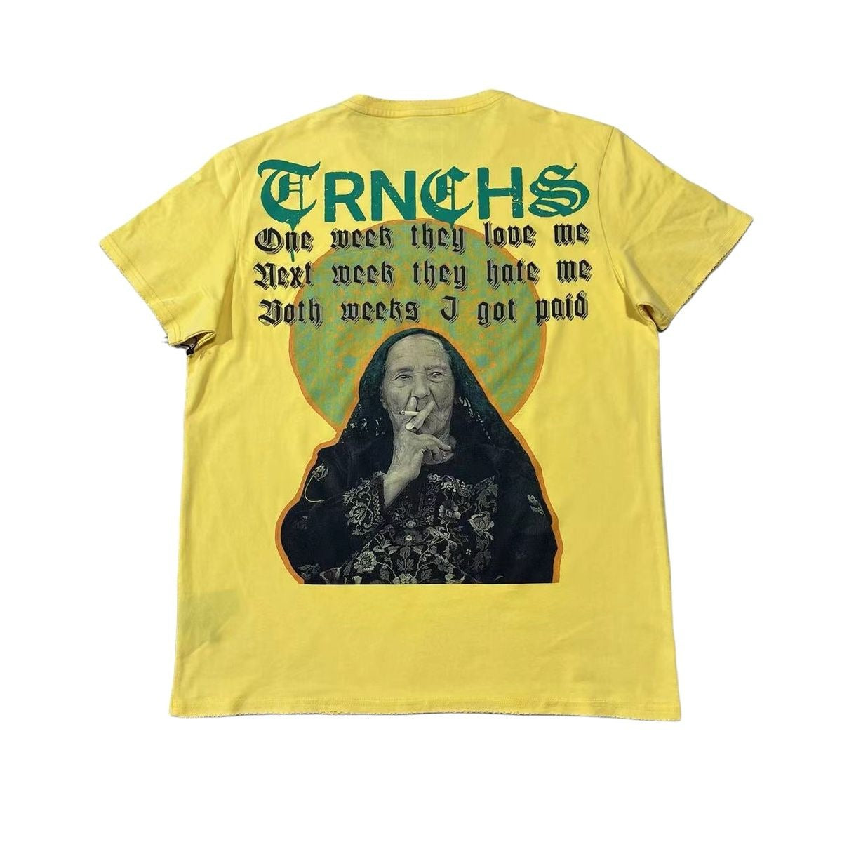 TRNCHS "SMOKING SITI" TEE VINTAGE YELLOW