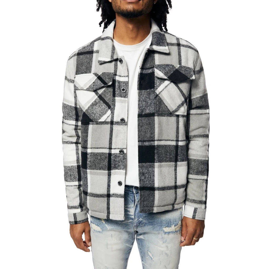 SMOKE RISE "FLANNEL" OVERSHIRT GRAPHITE