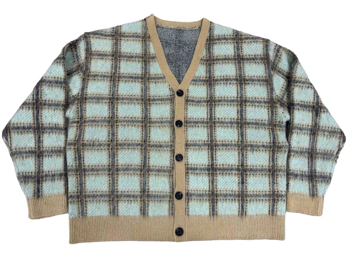 TRNCHS "CARLTON BANKS" CARDIGAN GREEN/KHAKI