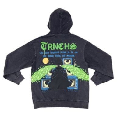 TRNCHS "OBSERVES" HOODIE VINTAGE BLACK