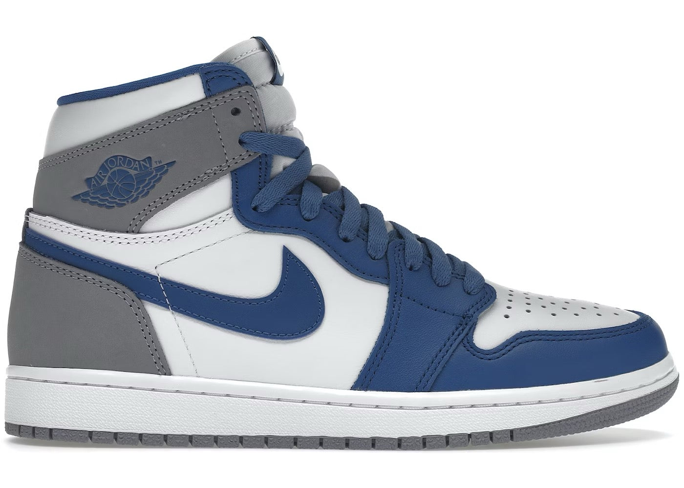 AIR JORDAN 1 RETRO HIGH OG TRUE BLUE/WHITE-GREY SIZE 10.5