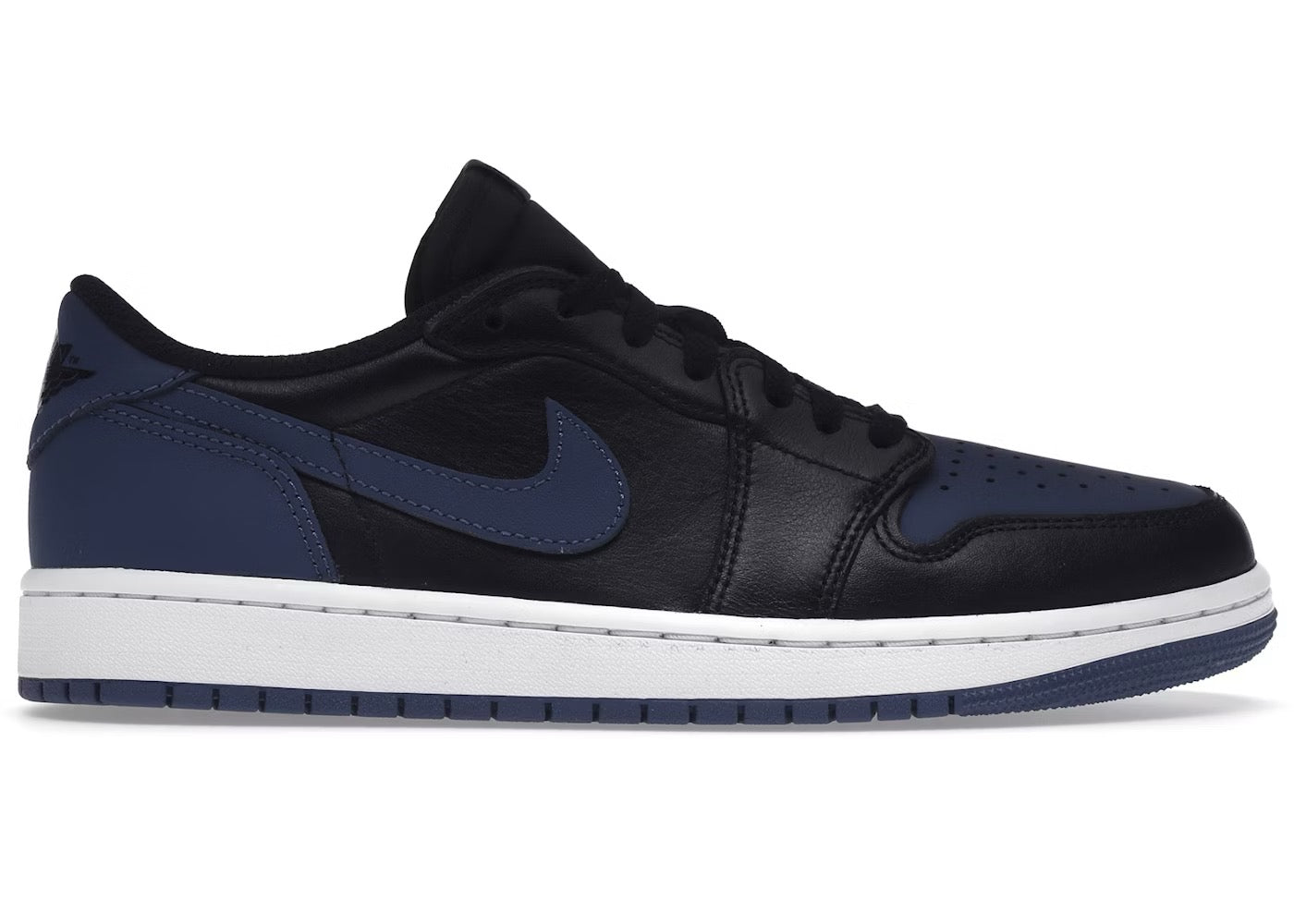 AIR JORDAN 1 RETRO LOW OG BLACK/MYSTIC NAVY-WHITE SIZE 11