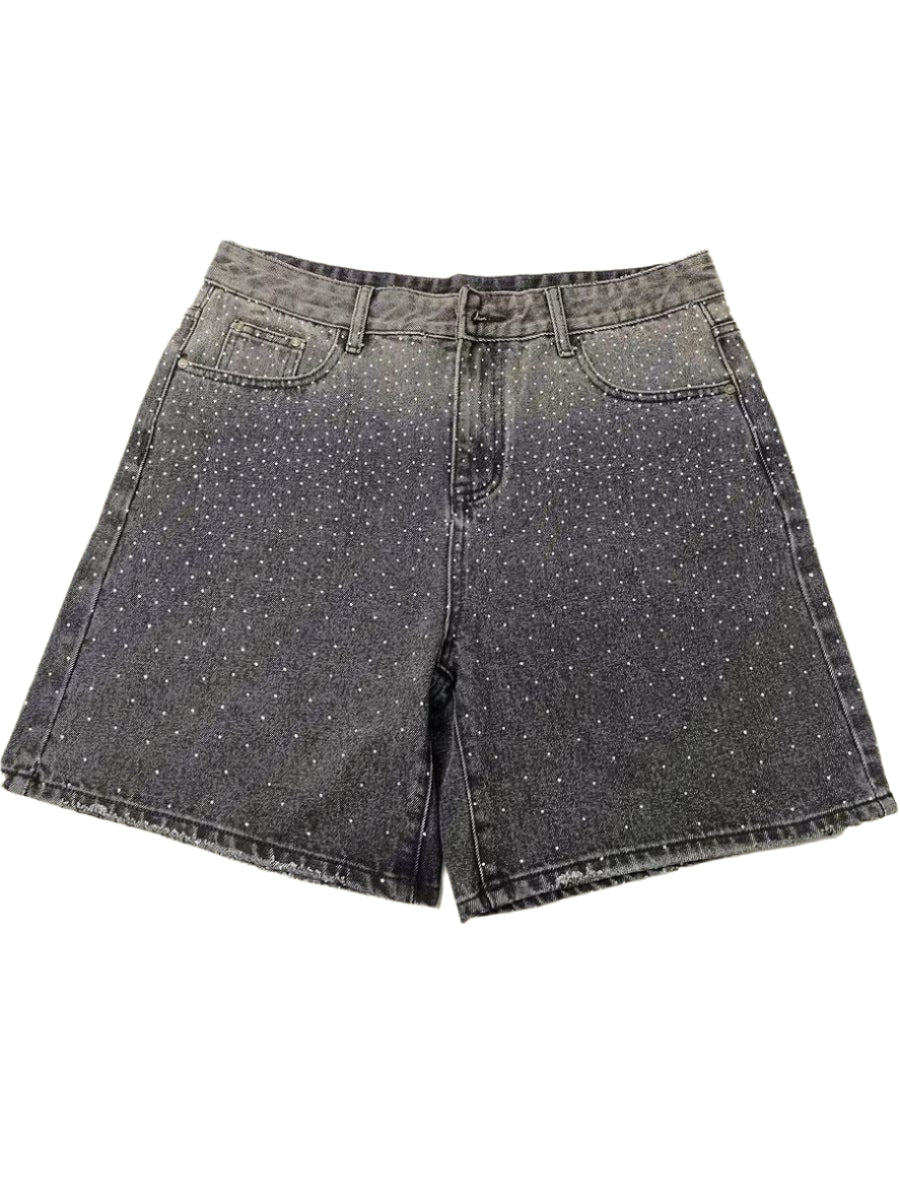 Dry Rot "Mid Night" Grey Diamond Shorts