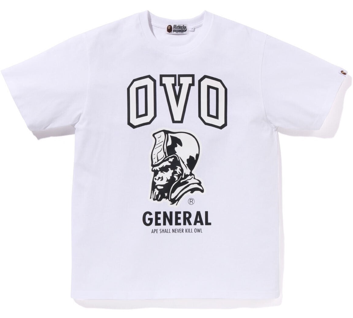 BAPE "OVO GENERAL" TEE WHITE