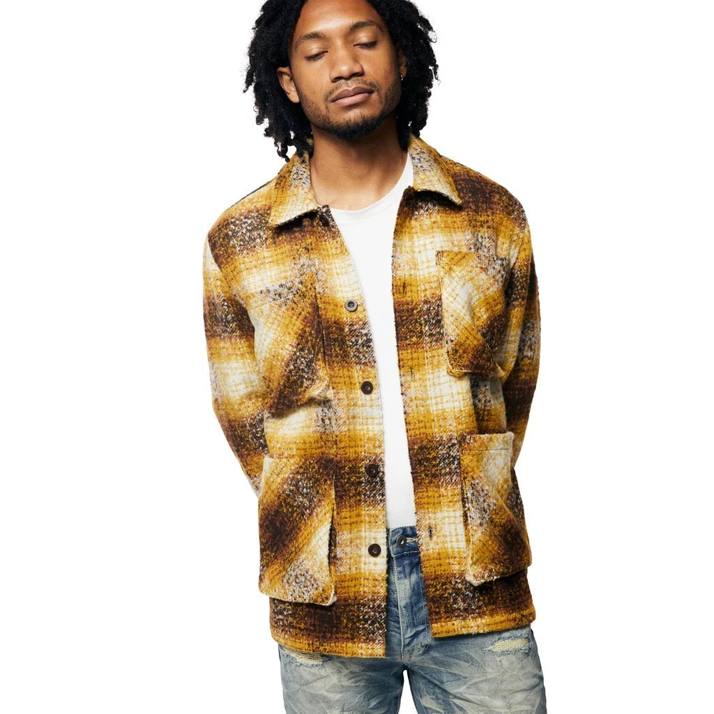 SMOKE RISE "FLANNEL" OVERSHIRT BUTTERSCOTCH