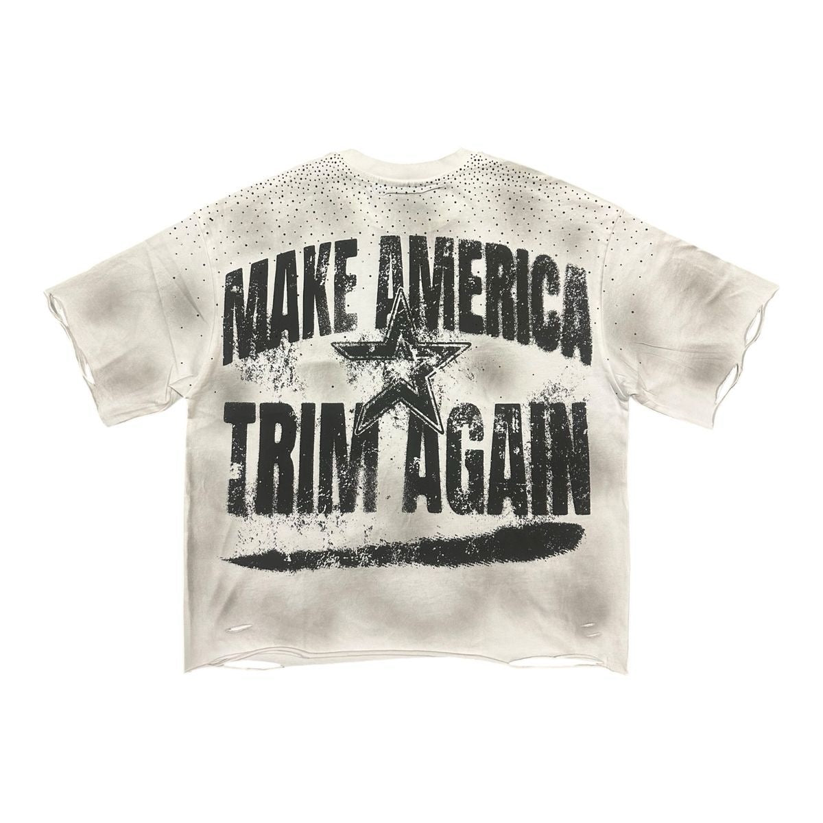 Syndicate "Mata" Cropped Tee White Wash
