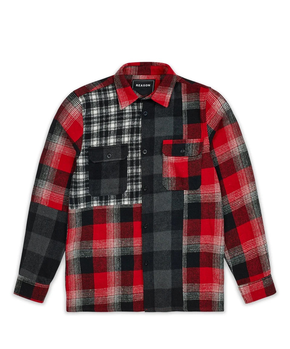 REASON "CHECKERED" BUTTON UP MULTI