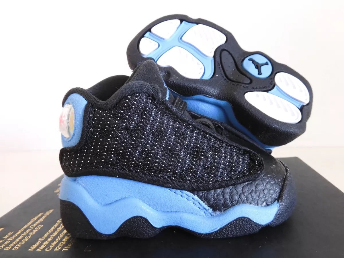 AIR JORDAN 13 RETRO (PS) BLACK/UNIVERSITY BLUE-WHITE SIZE 3Y