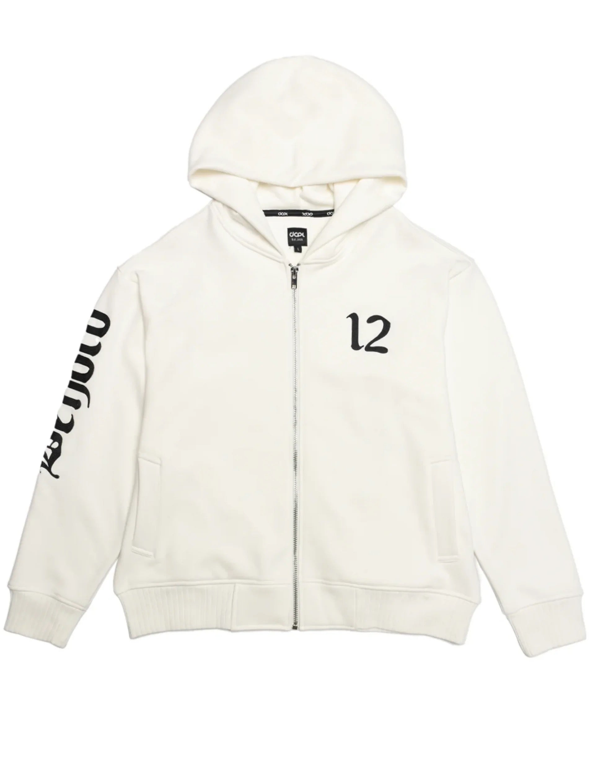 dcpl "behold" zip up white