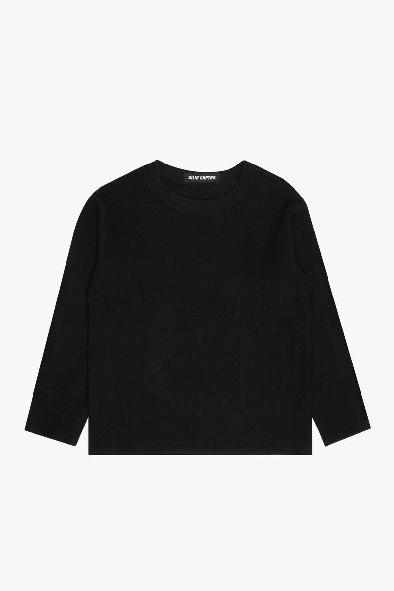 Silnt Chptrs "Wilder" Tapestry Crewneck Black