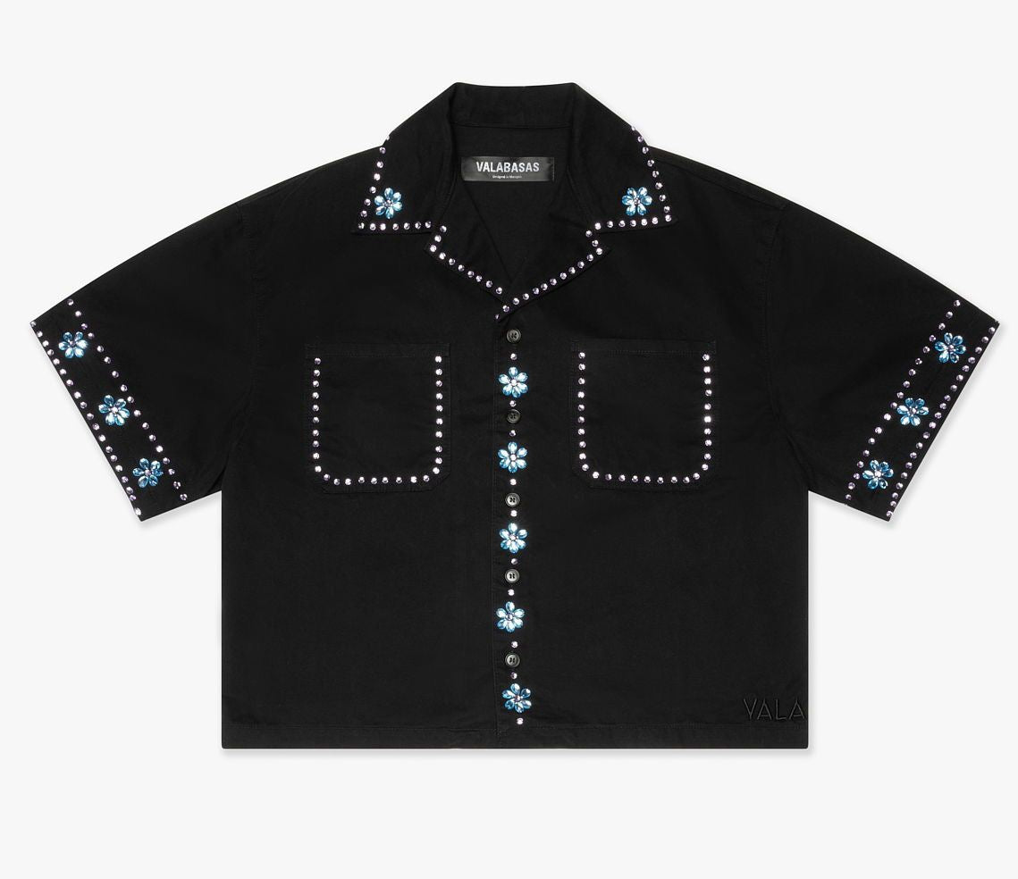 Valabasas "Under Pressure" Gem Button Up Black