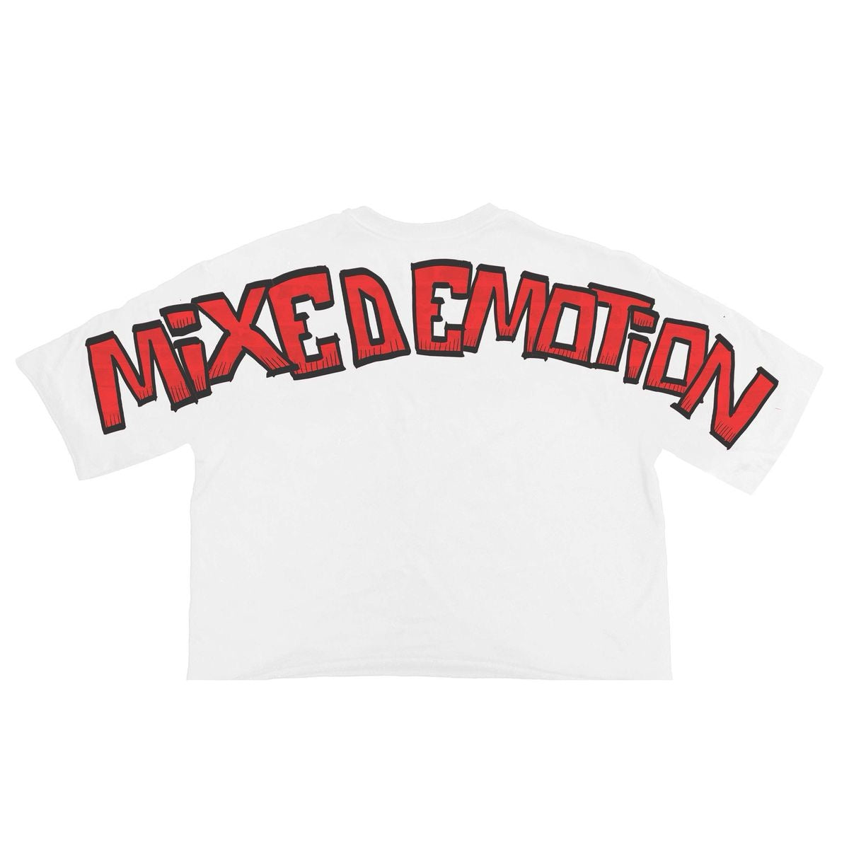 MIXED EMOTION "WHITE MONSTER" CROPPED TEE WHITE