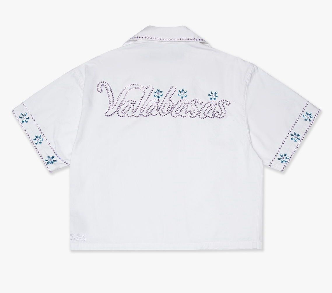 Valabasas "Under Pressure" Gem Button Up White