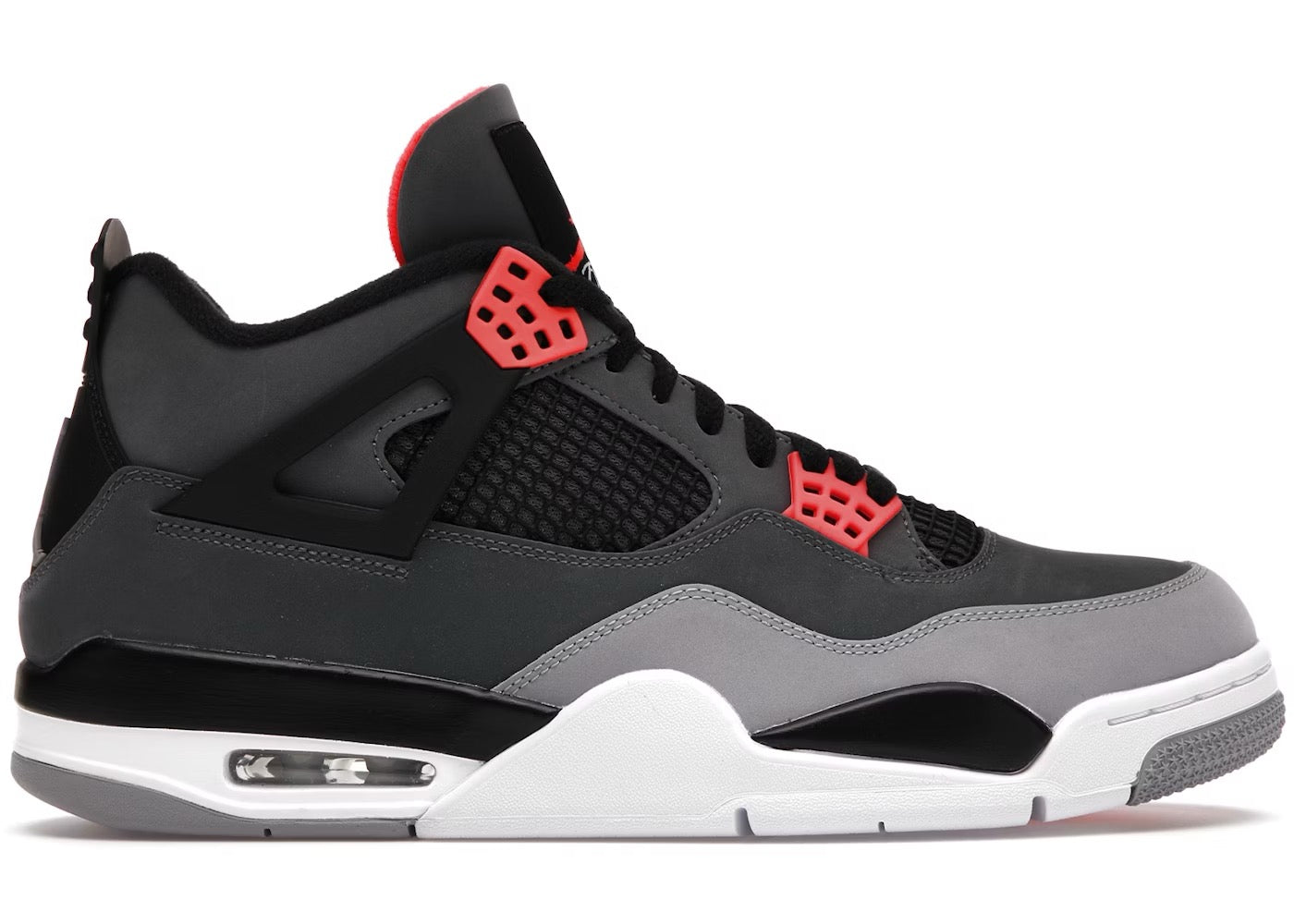 AIR JORDAN 4 RETRO DARK GREY/INFRARED 23-BLACK SIZE 9.5