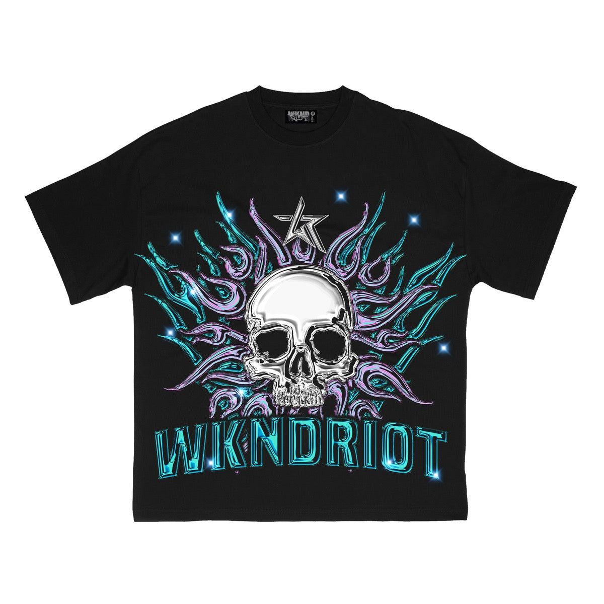 WKND RIOT "GLASS SKULL" TEE BLACK