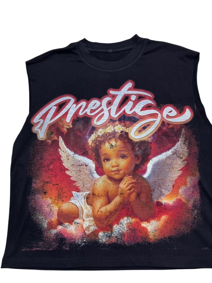 Prestige "Angel" Cut Off Tee Black