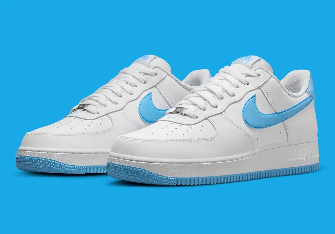 AIR FORCE 1 '07 WHITE/AQUARIUS BLUE-WHITE SIZE 10