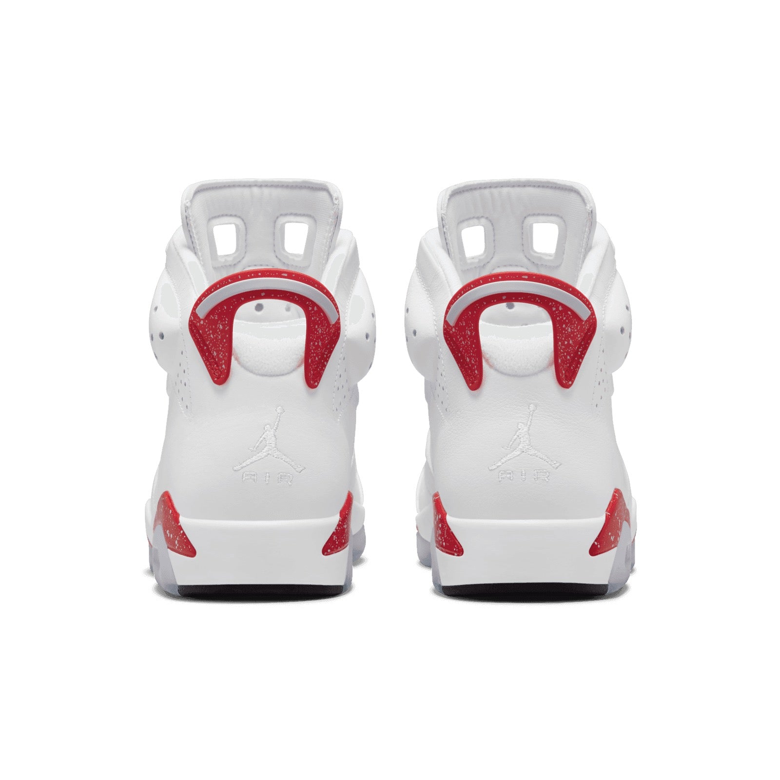 AIR JORDAN 6 RETRO WHITE/UNIVERSITY RED-BLACK SIZE 13