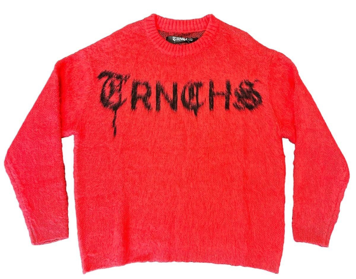 TRNCHS "MOHAIR BLEND" SWEATER RED/BLACK