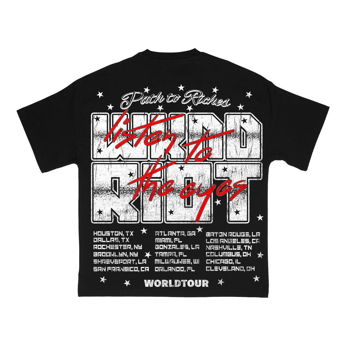 WKND RIOT "TOUR" BLACK TEE