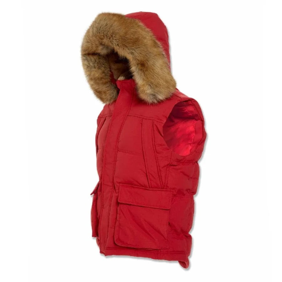 JORDAN CRAIG "YUKON FUR" VEST RED