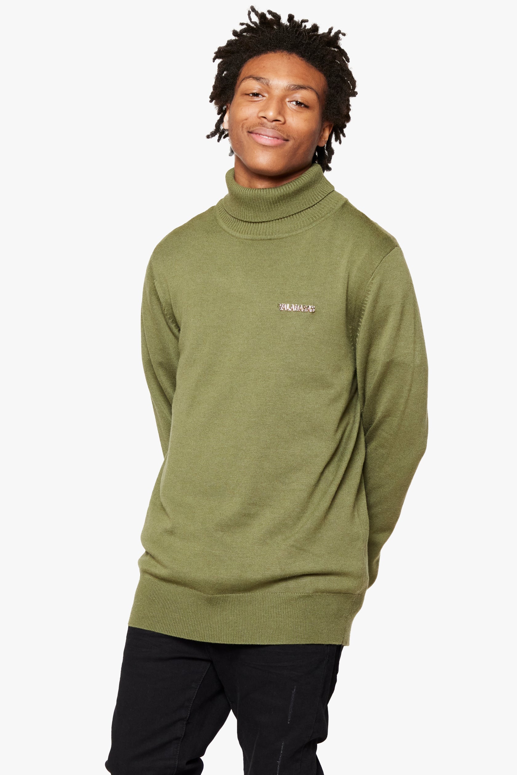 VALBASAS "PRESTANZA" TURTLE NECK GRASS GREEN