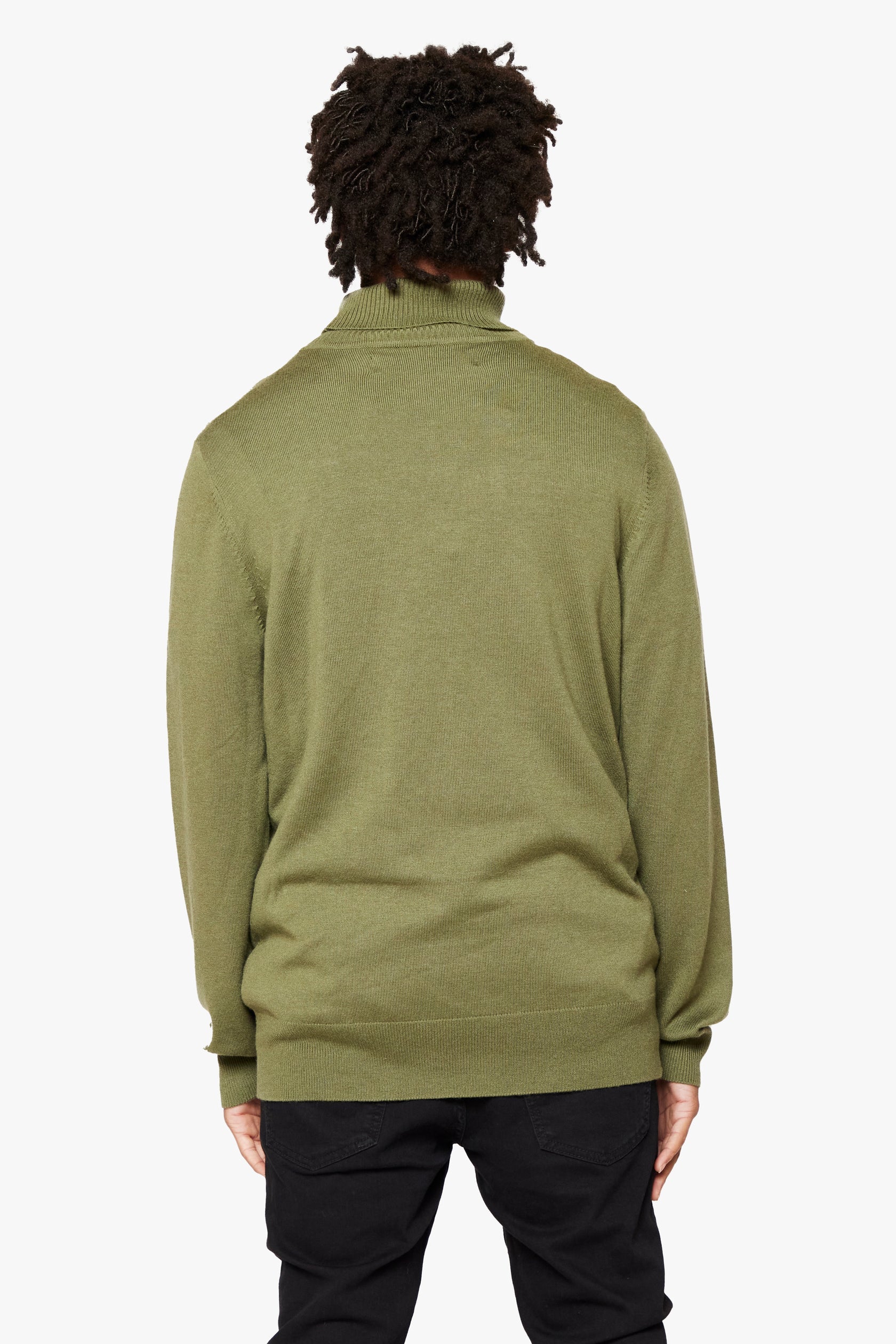 VALBASAS "PRESTANZA" TURTLE NECK GRASS GREEN