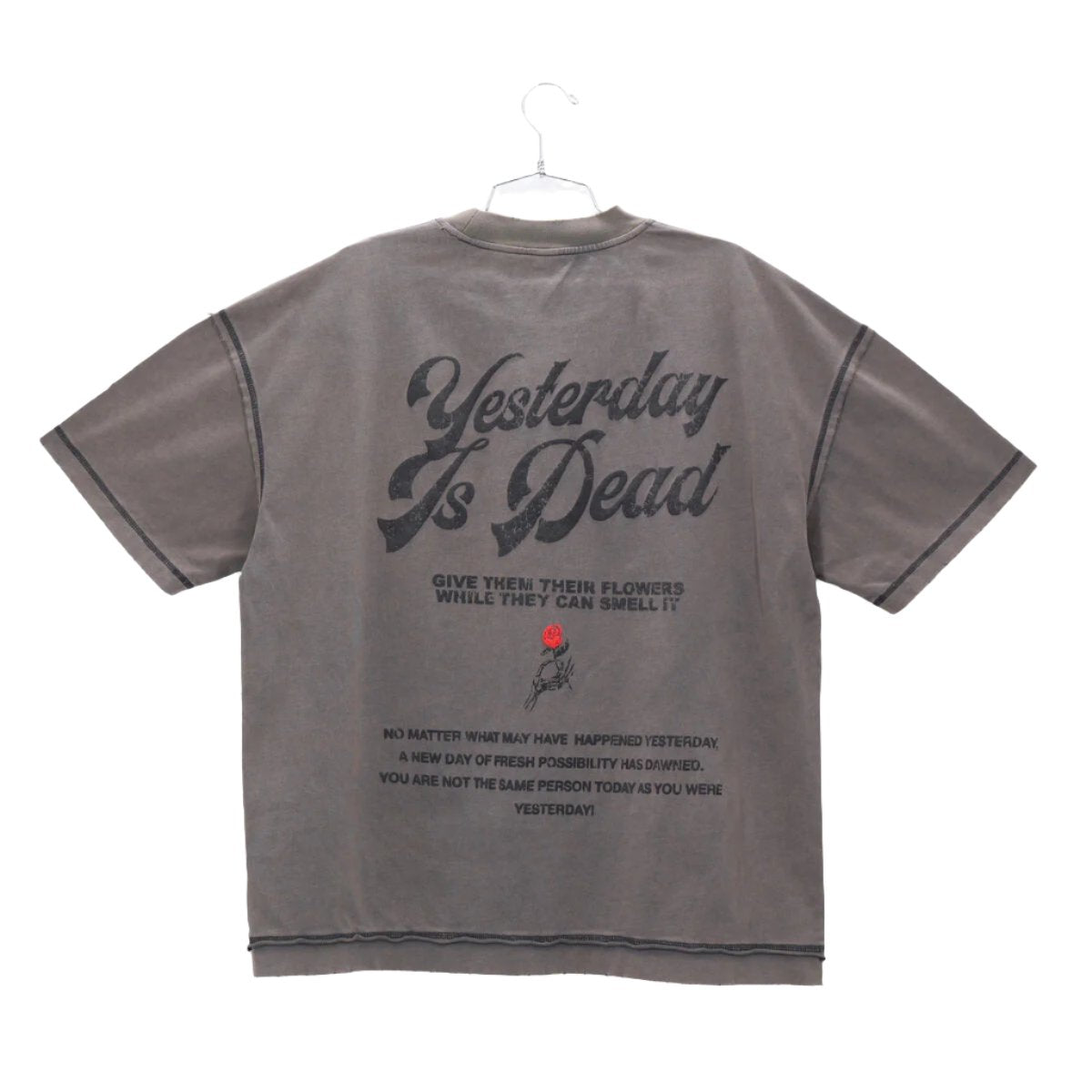 YID "FRESH POSSIBILITY INSIDE OUT" TEE PEWTER