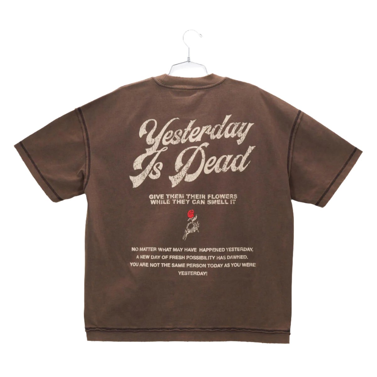 YID "FRESH POSSIBILITY INSIDE OUT" TEE RUST