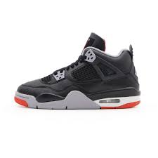 AIR JORDAN 4 RETRO (GS) BLACK/FIRE RED-CEMENT GREY SIZE 6.5Y