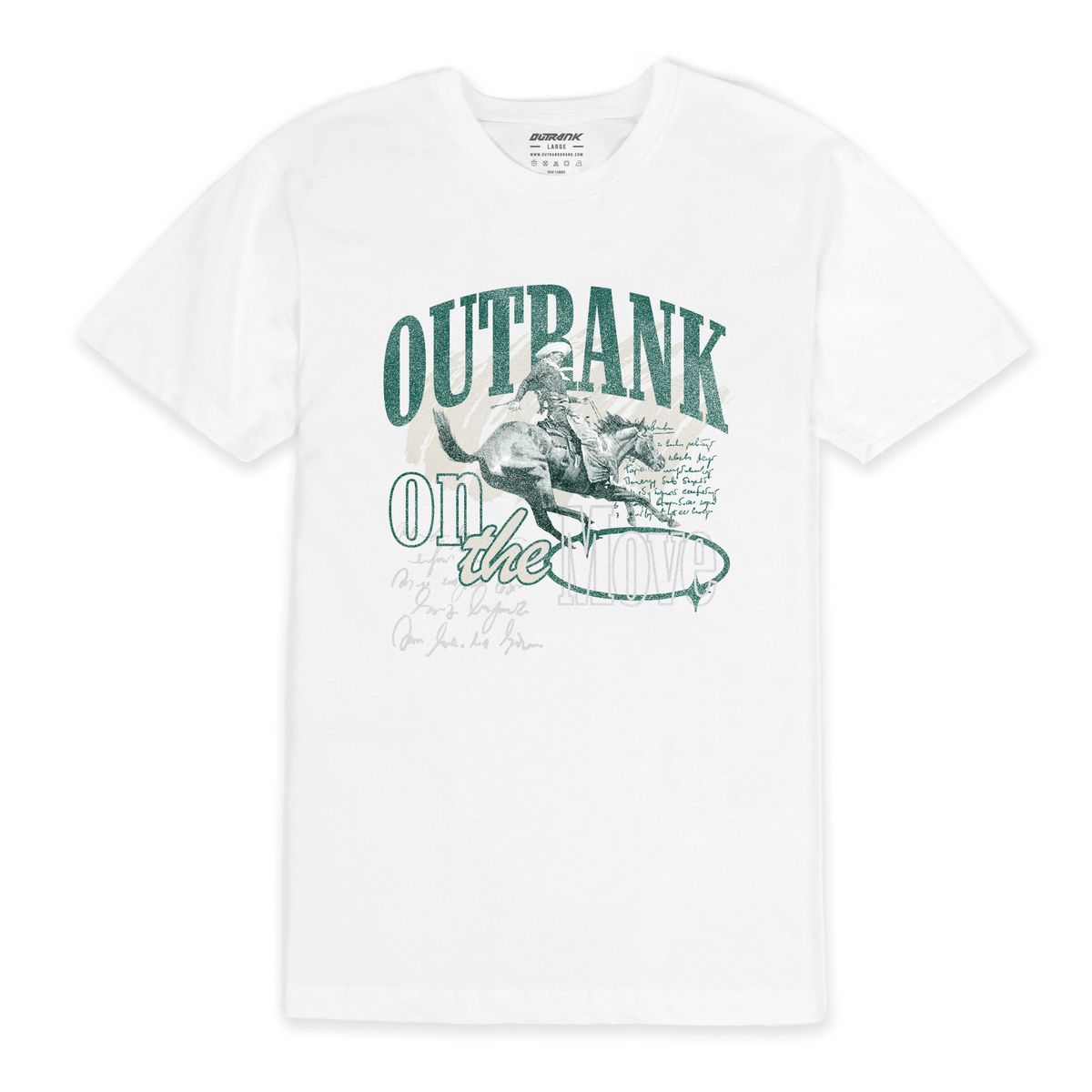 OUTRANK "ON OUR WAY UP" TEE WHITE