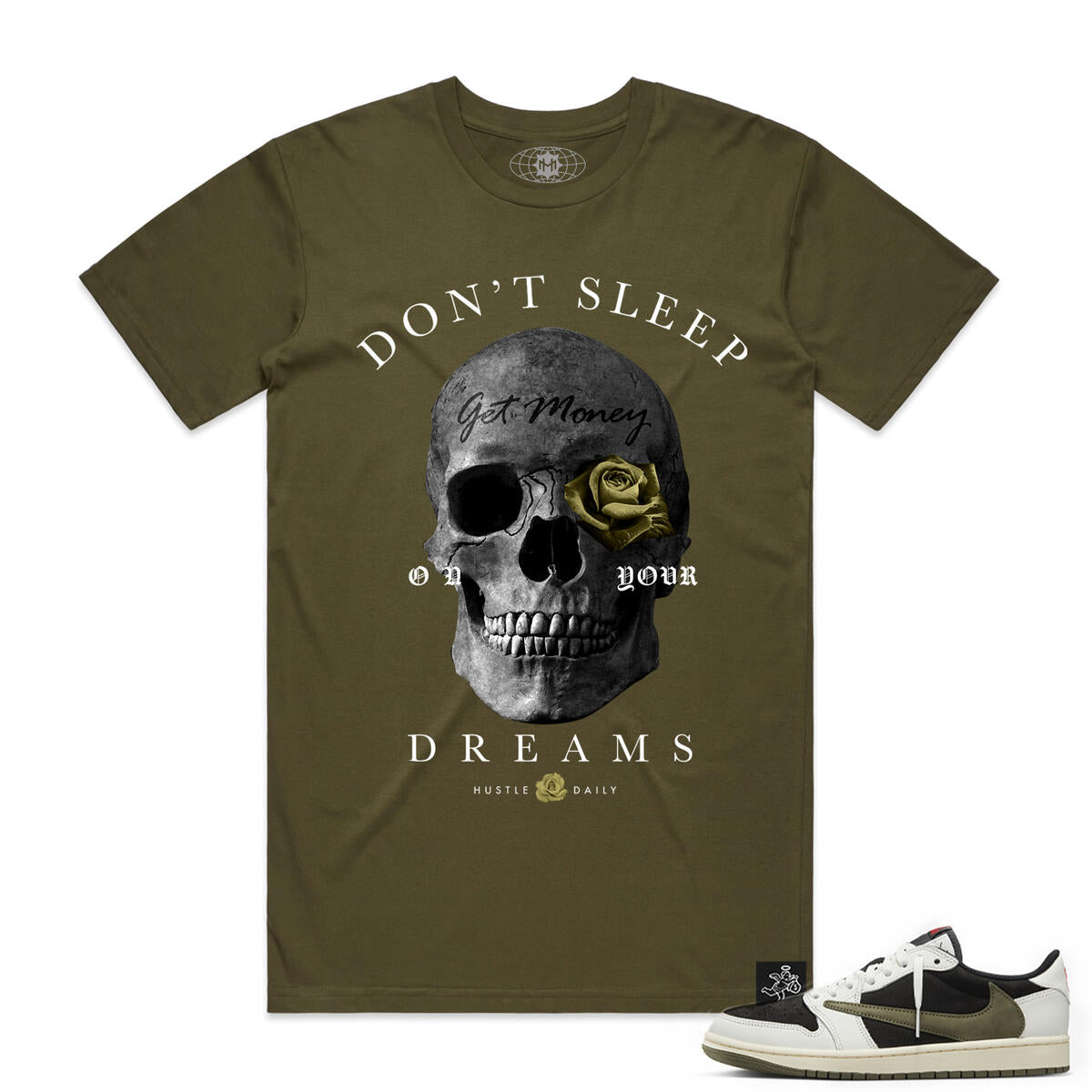 HASTA MUERTE "SKULL ROSE" TEE OLIVE