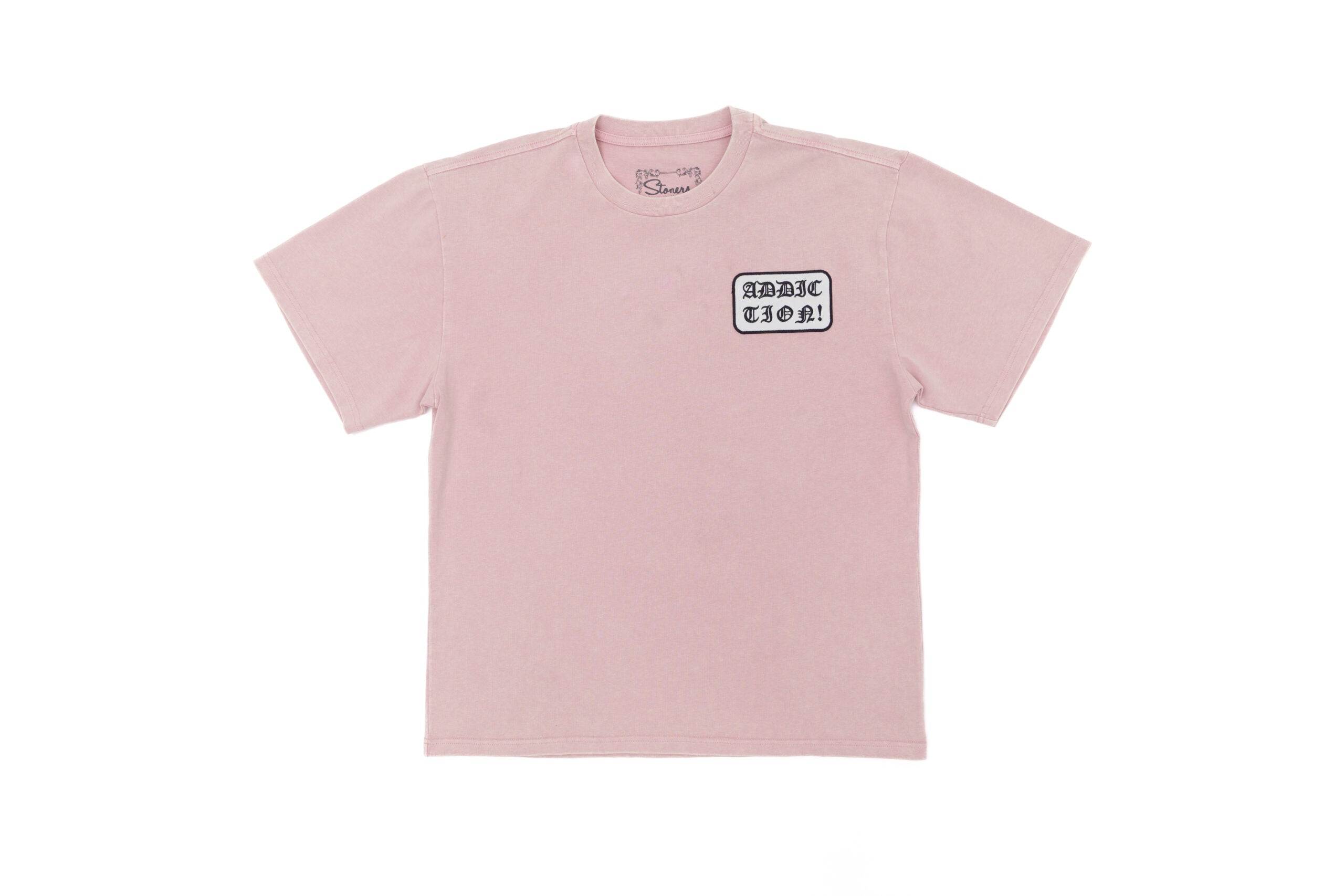 STONERS VINTAGE JEANS "QUIT QUITTING" OVERSIZED TEE VIN. PINK