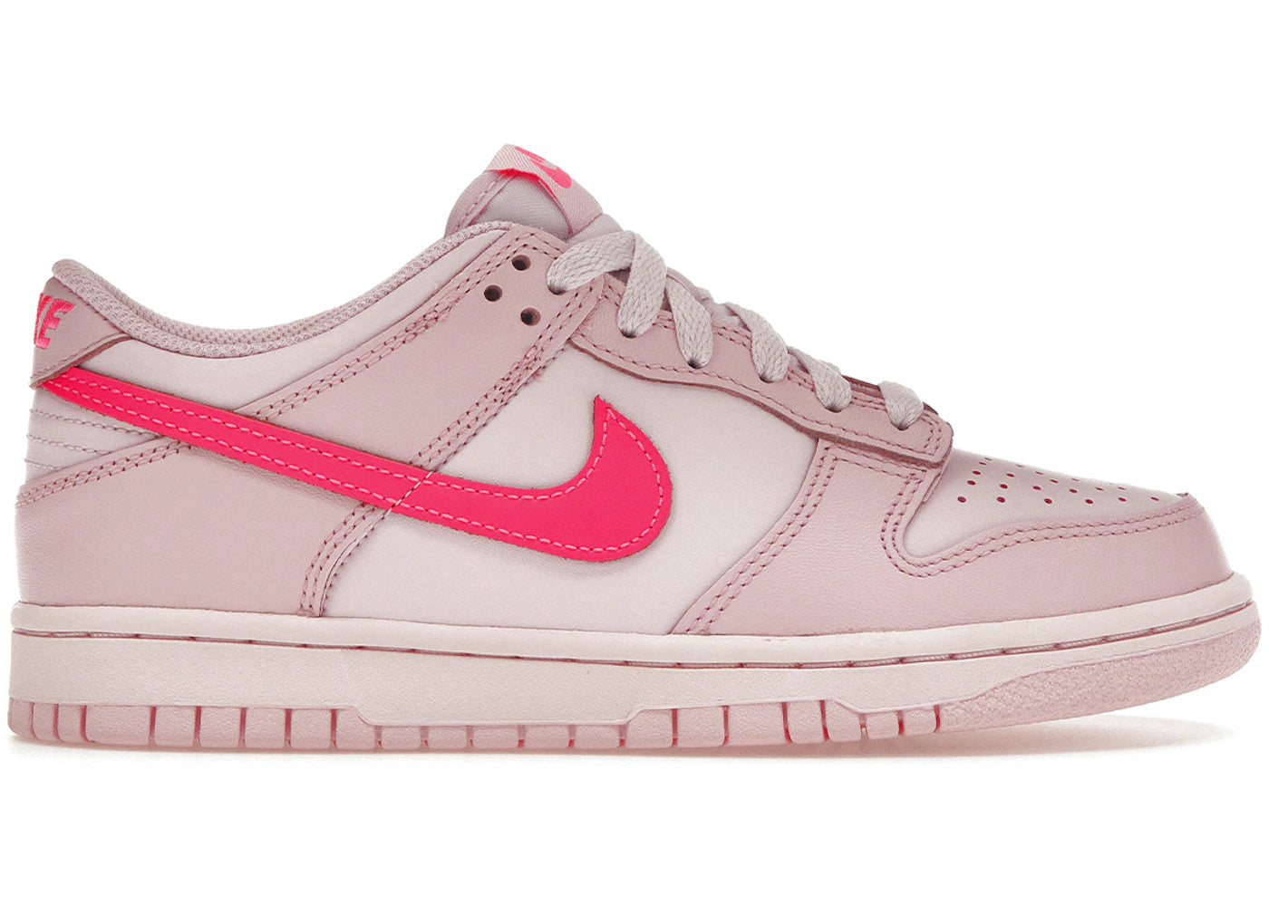 NIKE DUNK LOW (GS) MED SOFT PINK/PINK FOAM SIZE 4.5Y