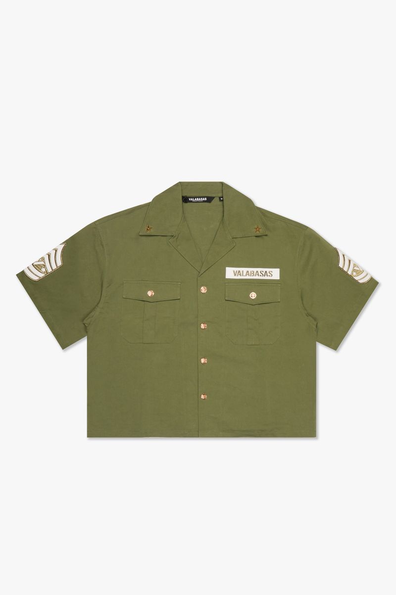 VALABASAS "THE REBBEL" BUTTON UP OLIVE