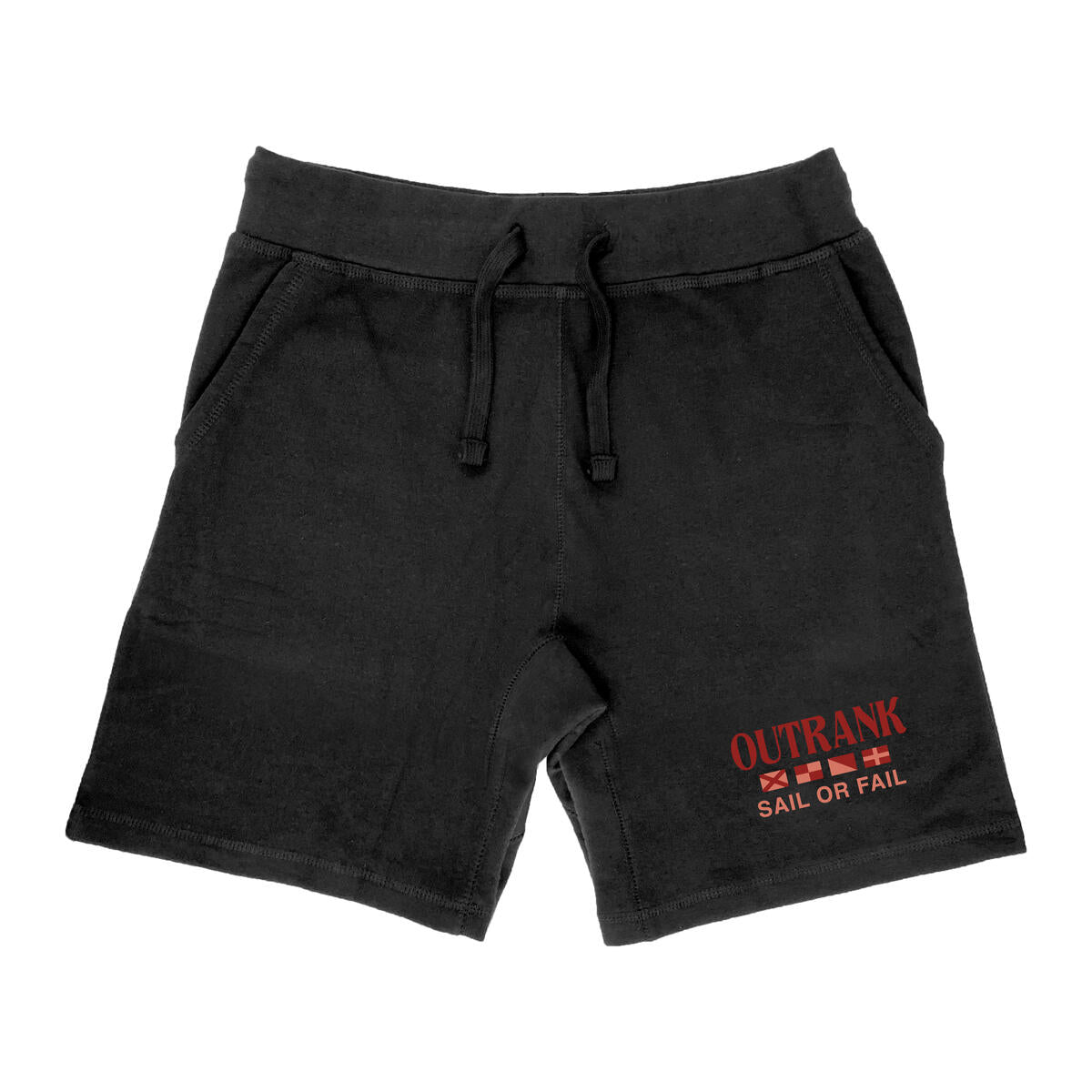 OUTRANK "SAIL OR FAIL" SHORTS BLACK