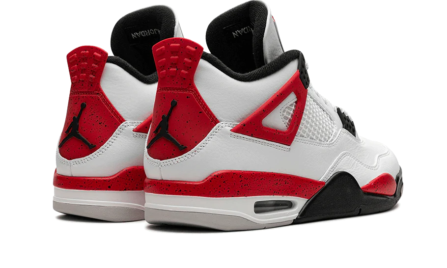 AIR JORDAN 4 RETRO (GS) WHITE/FIRE RED-BLACK SIZE5.5Y