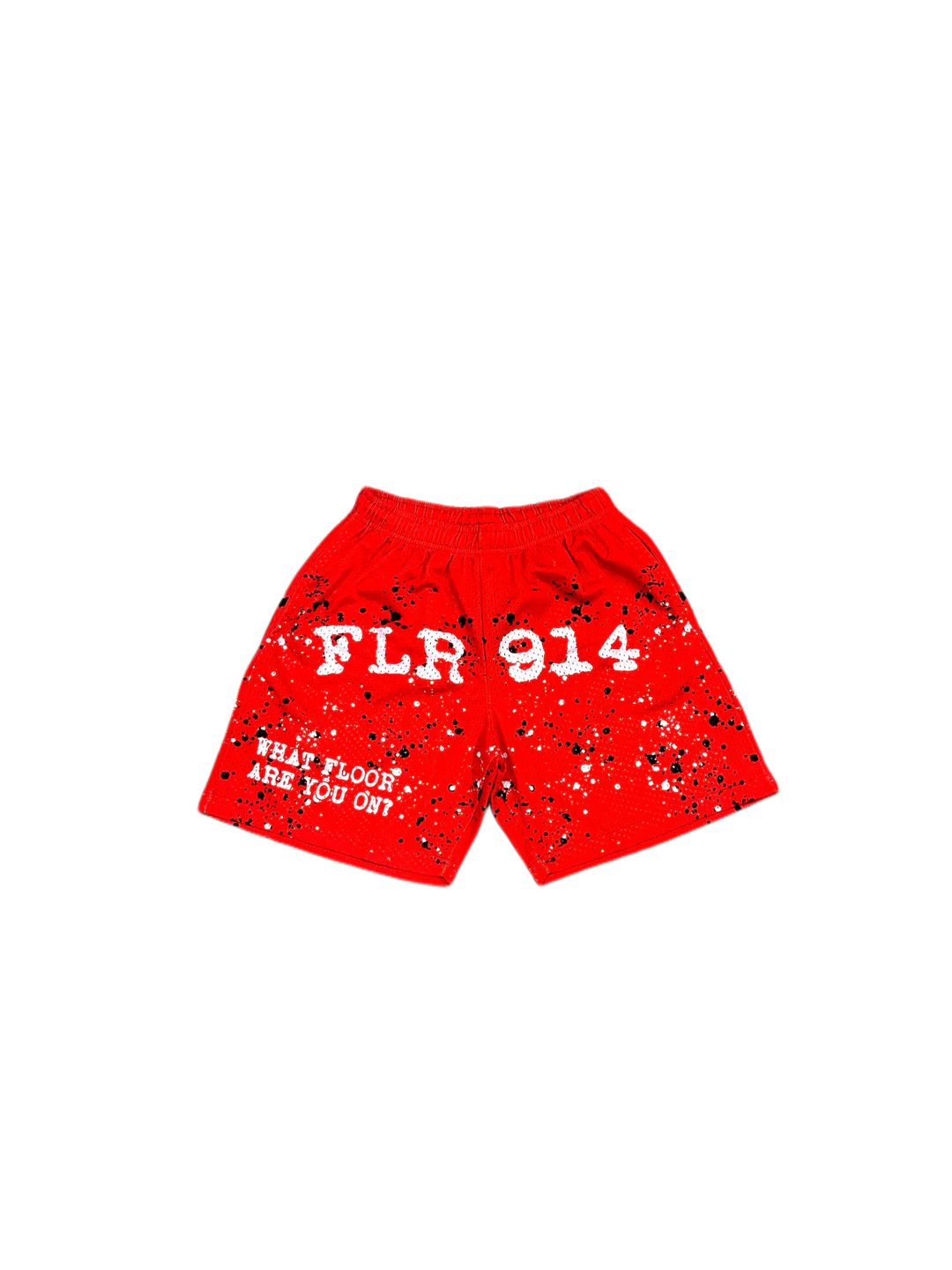 FLOOR914 "SPLATTER" SHORTS RED