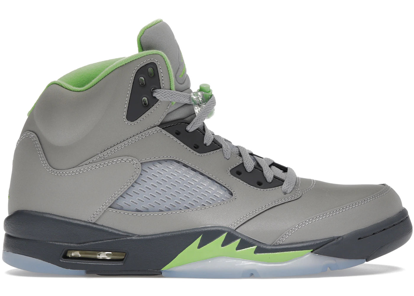 AIR JORDAN 5 RETRO SILVER/GREEN BEAN -FLINT GREY SIZE 11.5