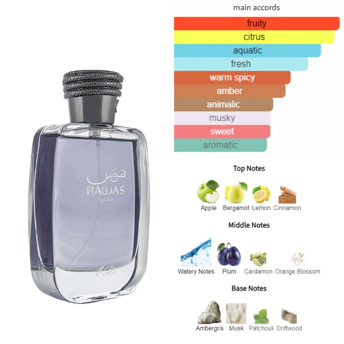 Hawas Cologne For Him 3.4 FLoz