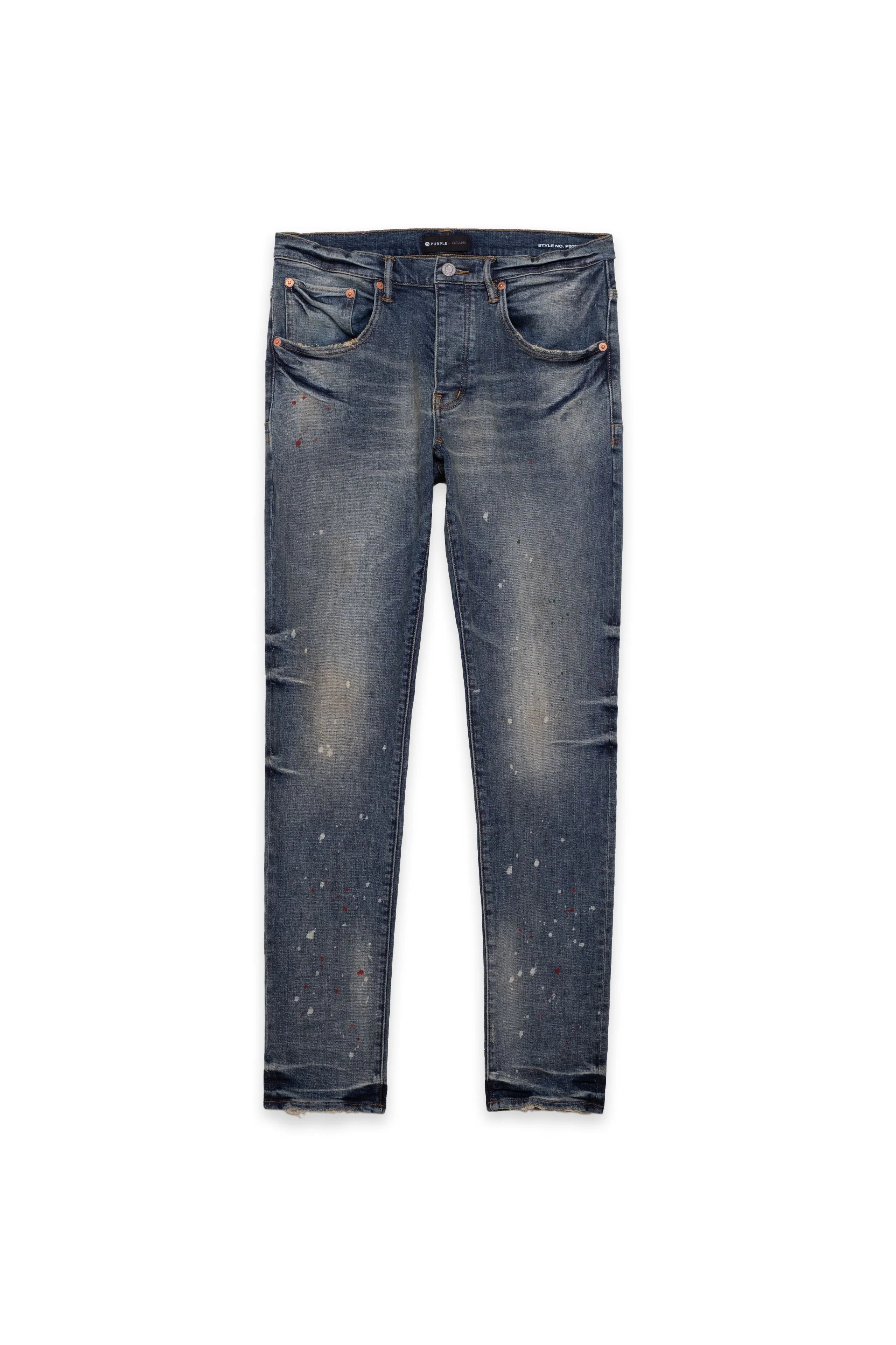 PURPLE "VINTAGE SPOTTED" SKINNY INDIGO