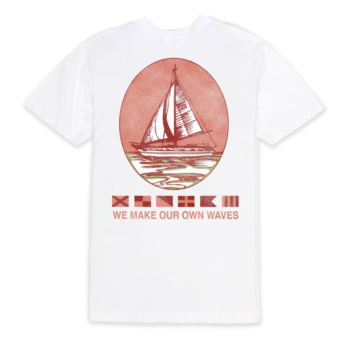 OUTRANK "WE MAKE OUR OWN WAVES" TEE WHITE