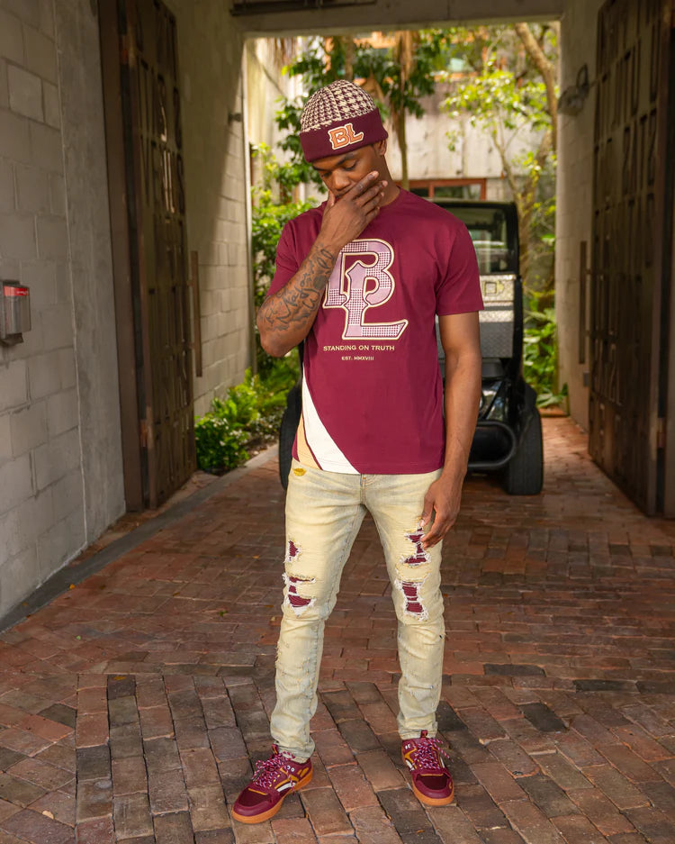 BLAC LEAF "STANDING ON TRUTH" TEE BURGUNDY