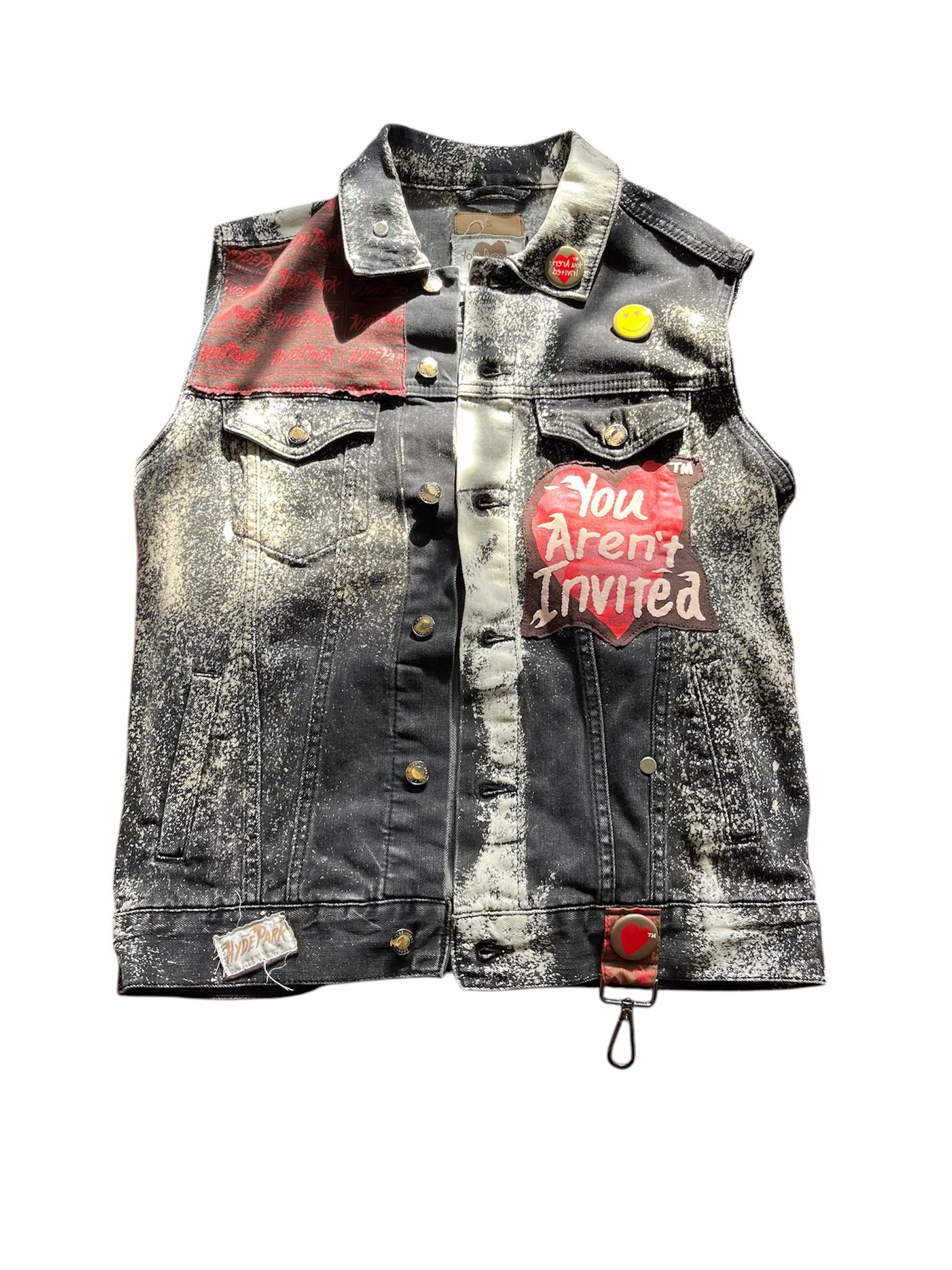 HYDE PARK "JEAN VEST" MULTI BLACK