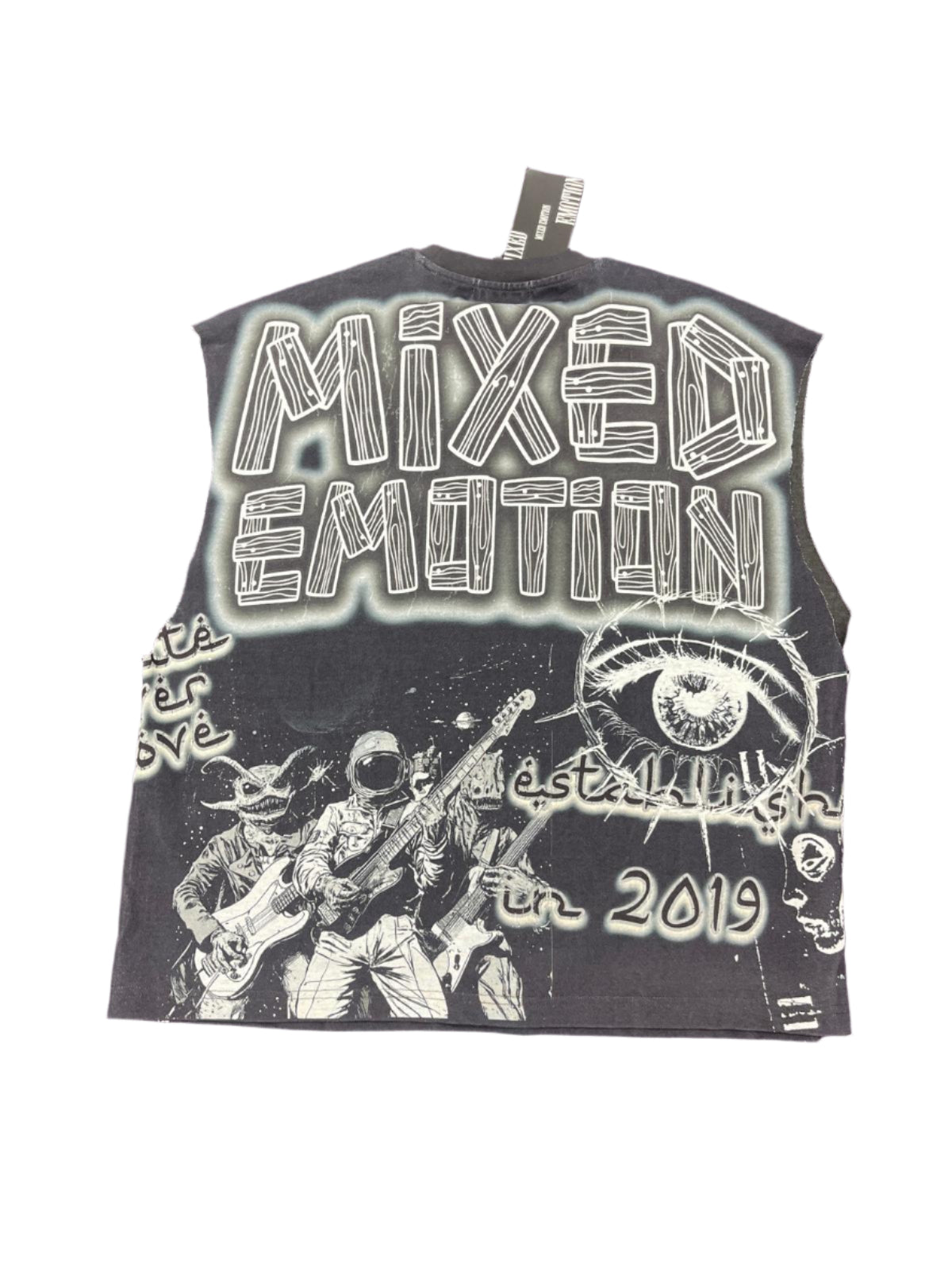 Mixed Emotion "Scrolls" Long Sleeve Tee Grey