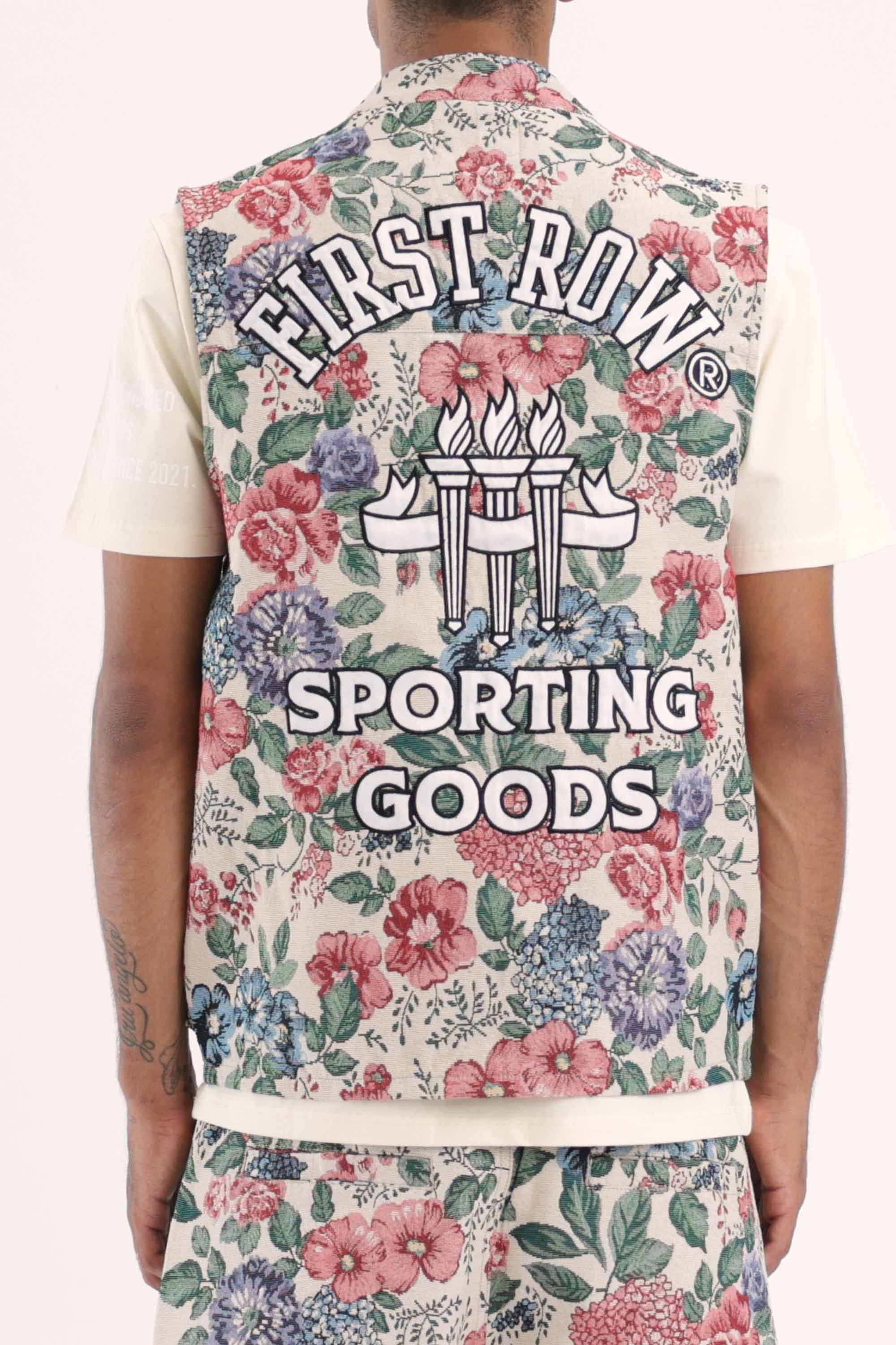 FIRST ROW "SPORTING GOODS" TAPESTRY VEST WOOD CAMO