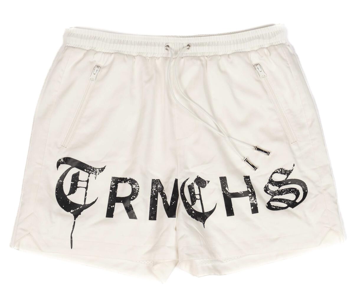 TRNCHS "WOVEN SILK" SHORTS WHITE