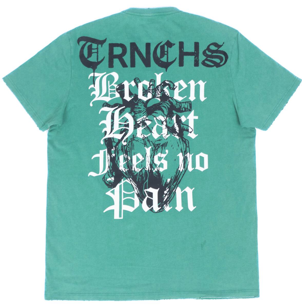 TRNCHS "BROKEN HEARTS" VINTAGE TEAL TEE